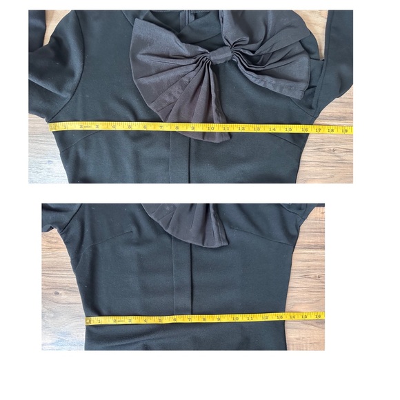Homeyee  Women’s Vintage Bowknot 3/4 Sleeves Black Party Dress Size S / 4 - Picture 7 of 9